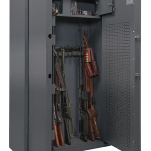 This GS8033K/E gun safe comes with a lockable ammo box.
