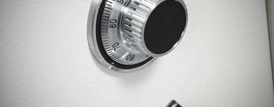 Dudley safe with mechanical combination lock