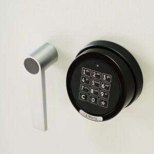 De Raat Stellar electronic combination code lock. Its a highly reliable lock and perfect for multiple users of the safe.