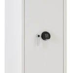 The De Raat Prisma Grade 1 size 8e is a large euro grade 1 security safe with 4 adjustable shelves. Perfect for a safe for the home or commercial security safe. This comes with a reliable electronic code lock.