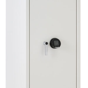 The De Raat Prisma Grade 1 size 8e is a large euro grade 1 security safe with 4 adjustable shelves. Perfect for a safe for the home or commercial security safe. This comes with a reliable electronic code lock.