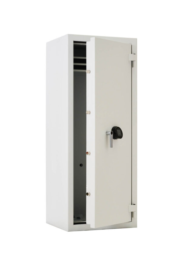 De Raat Prisma Grade 3 size 5e with door ajar. Its a super quality Commercial grade safe.