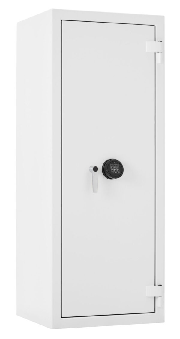 Largest in the De Raat Prisma Grade 3 range. This Size 8e has 307 litre storage on its 4 shelves. Fitted with a Stellar Electronic lock featuring up to 9 user codes.