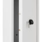 The De Raat Prisma Grade 3 size 7e, shown with its impressive door opened. Bolt work to top, bottom and sides offer high security in this jeweller use security safe.