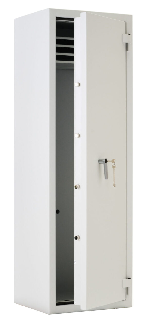 The De Raat Prisma Grade 3 size 7 is a £35,000 rated Commercial or jeweller safe with large capacity. This uses a VdS KEY LOCK.