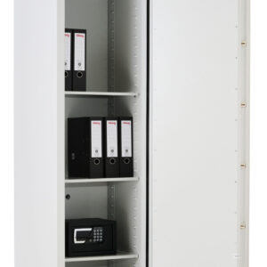 The De Raat Prisma Grade 3 size 7, shown open with suggested storage. Available in both Electronic locking or key locking.