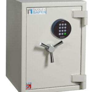 The Dudley Safe Europa Grade 0 size 2e is a popular safe for the home or office safe. It has Euro grade 0, £6000 cash rating. This comes with a heavy duty electronic code lock.