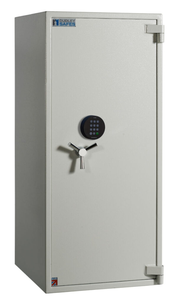 Grade 0 and Grade 1 Size 6 This Dudley Europa Grade 0 EUR0 size 6e is a large commercial safe or office safe. Its heavy duty and will last for generations. It comes with a durable electronic code lock.