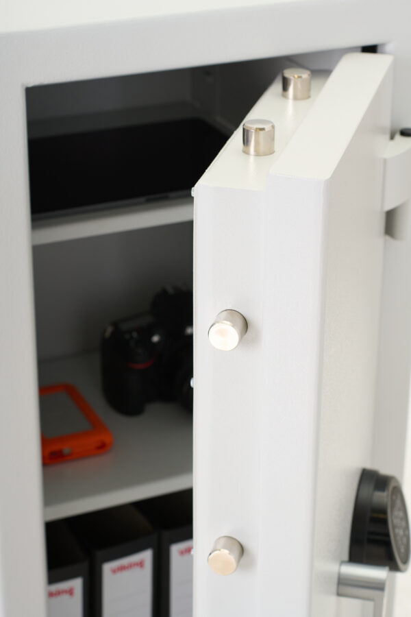 Prisma Bolt work to top, bottom and side make this a secure security safe when closed.