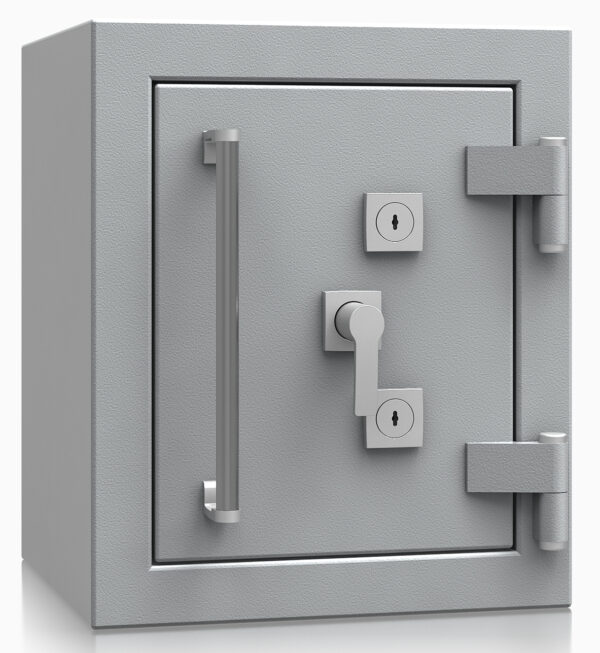 The all new De Raat Prisma Grade 6 size 0 is a safe to store £150,000 in cash, or up to£1.5 m of jewellery. Perfect jeweller safe, commercial safe and even safe for the home for this wanting high risk protection. This comes with twin key but one can be changed to a mechanical dial lock free of charge.
