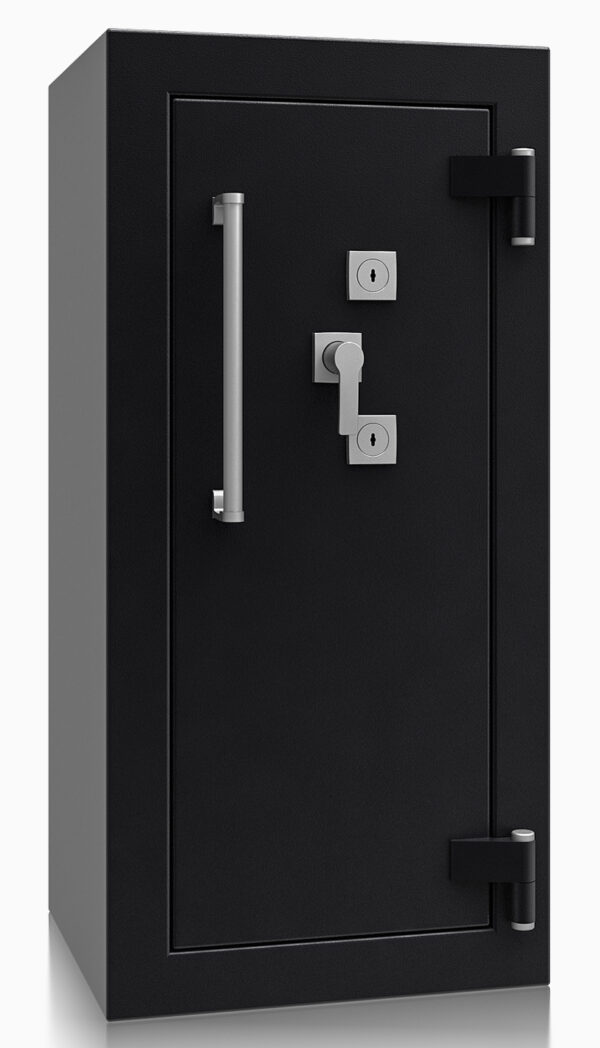 The Prism Grade 7 size 5 high security safe is a Euro Grade 7, £250,000 cash rated safe. This is a high end Commercial safe and jewellers safe , shown closed with twin keylocks.